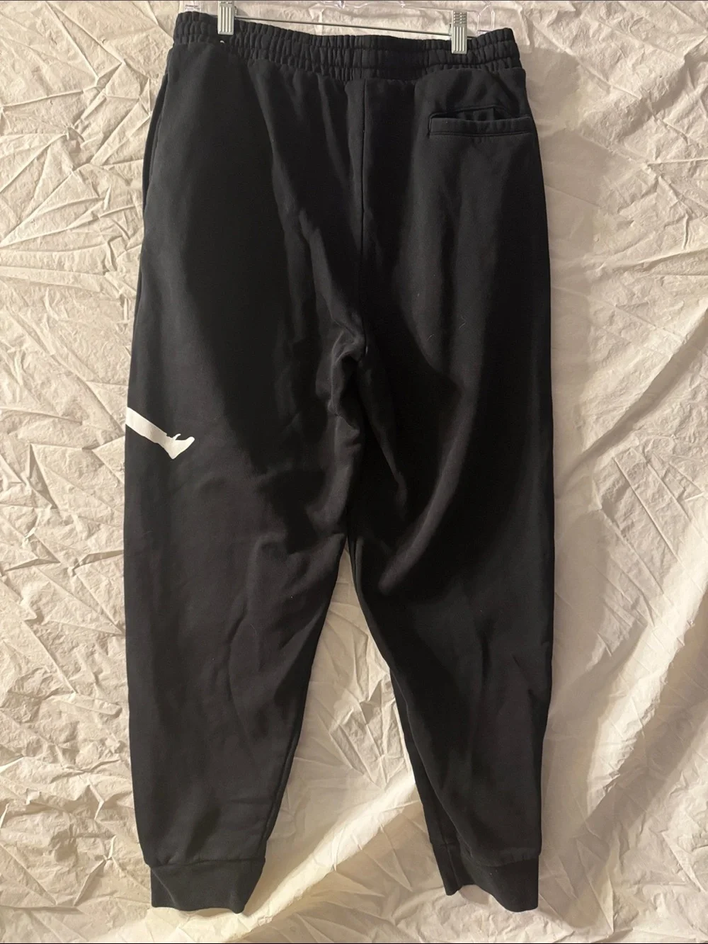 Jordan Black Joggers with Large White Jumpman Graphic